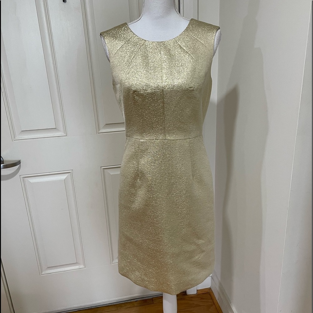 Shoshanna Gold Sheath Cocktail Dress